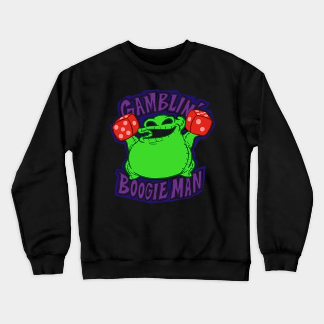 Gamblin' Boogie Man Crewneck Sweatshirt by FuchsiaNeko